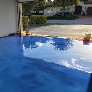 garage ocean blur epoxy flooring